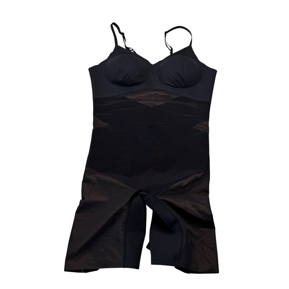 HONEYLOVE Liftwear Low Back Bodysuit Black Mesh Women's XL NWOT Sculpting Slim